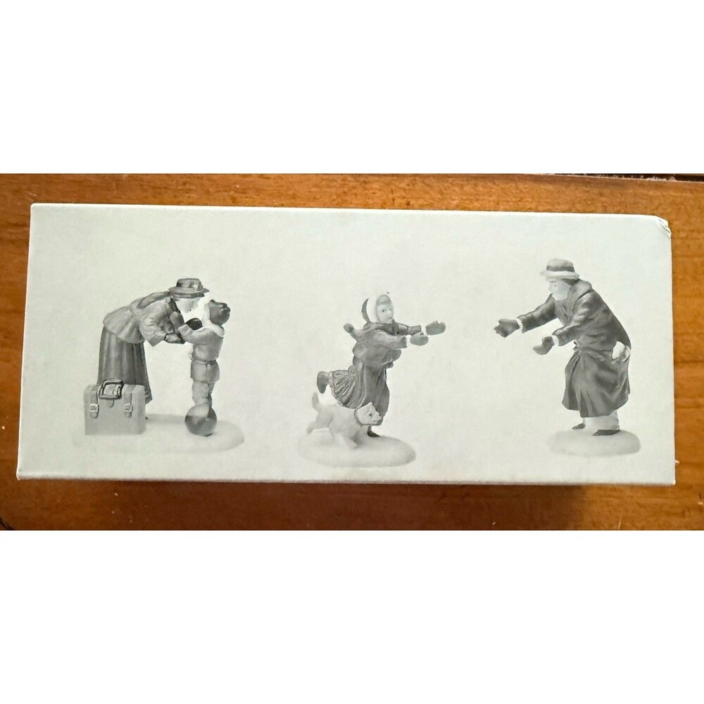 Department 56 Heritage Village Welcome Home Set of 3 Hand Painted w/Box